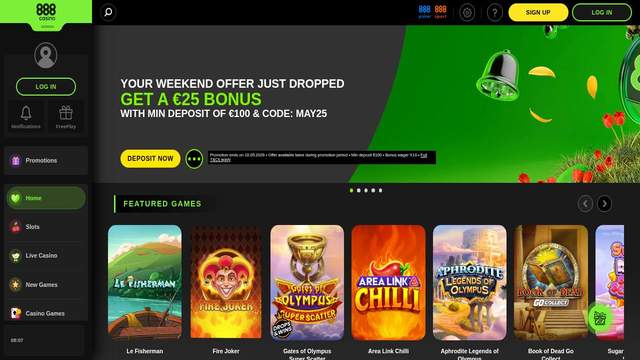 888 casino screenshot